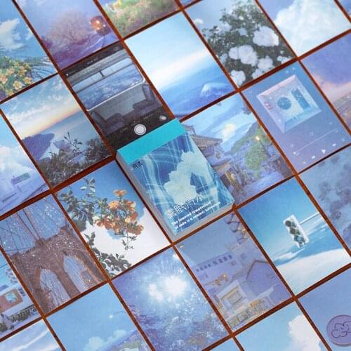 Ins Landscape Material Book Decorative Stickers Scrapbooking Stick Label Diary Album stationery painting Sticker Accessories