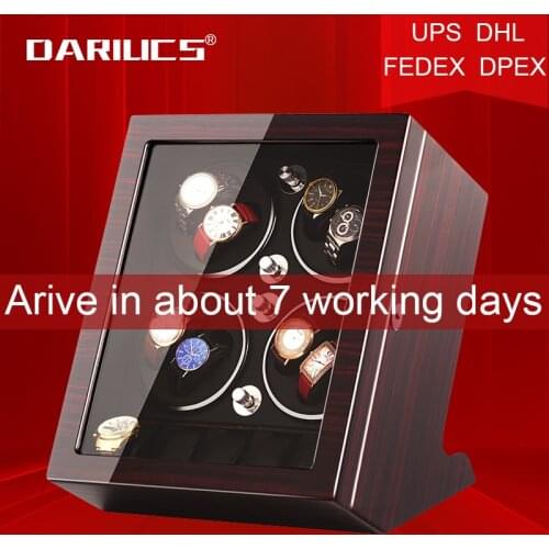 Watch winder holder rotator box 8+5 automatic watches display Wood Leahter winding watch box shaker Mabuchi motor