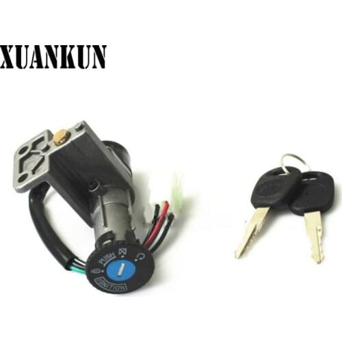 XUANKUN Motorcycle Electric Door Lock Power Lock Key Switch Single Lock Head Lock Switch of Electric Vehicle