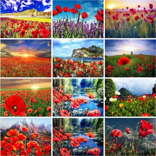 EverShine DIY Diamond Painting Flowers Sea Cross Stitch Diamond Mosaic Landscape Bead Embrodery Picture Rhinestones Art Kits