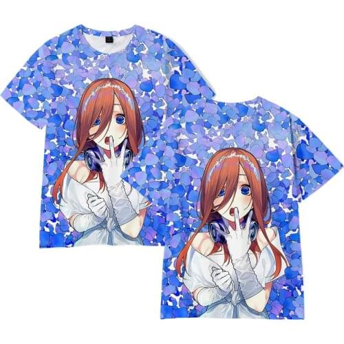The Quintessential Quintuplets 3D T Shirt Women Men Tees Fashion Printed Comic Hip Hop Tops Casual Boys Girls Summer t-Shirt