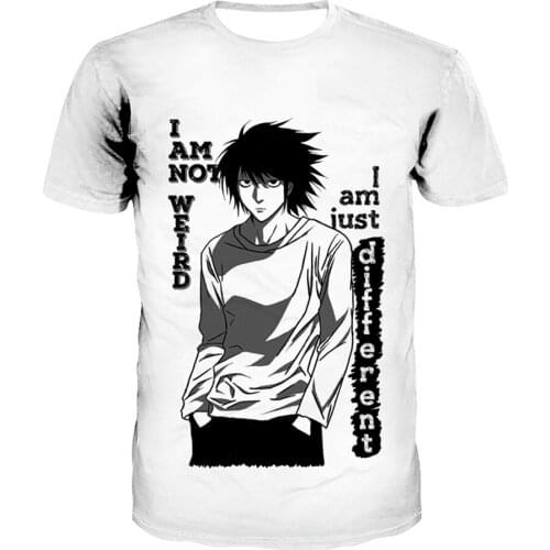 New Anime Death Note 3D Printing T-shirt Men And Women Cartoons Streetwear Fashion Popular Casual Tshirt Harajuku Cool Top