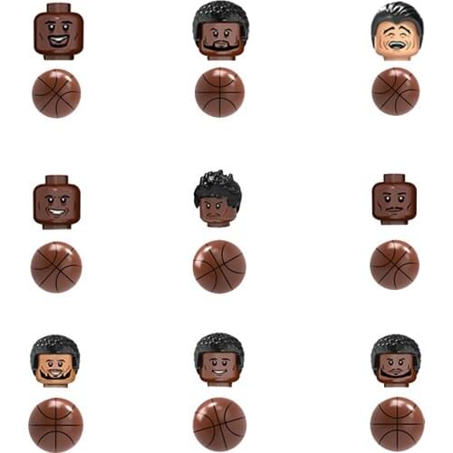Basketball All Star Building Blocks Bricks Action Figures Collectibles Commemorative Curry Stephen Kobe Party Gifts Toy for Kids