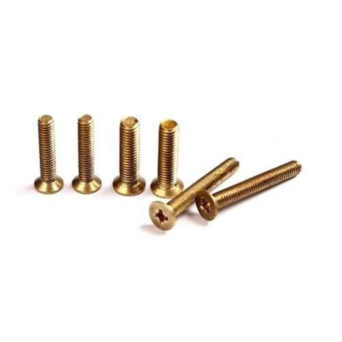 M3x(5/6/8/10/12/16/20/25/30/35mm Length) Brass screws Phillips countersunk head screw copper bolts