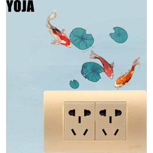 YOJA Fashion Fish Scenery Switch Decal PVC High-quality Wall Sticker Room Decorative 11SS0067