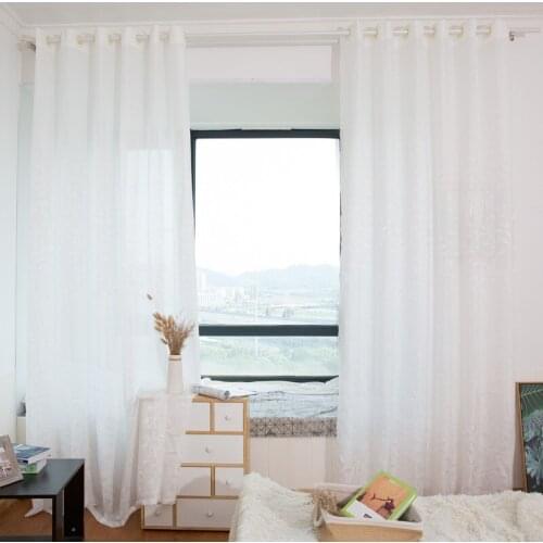 New Style Garden Fresh White Tulle Shading Screens Gauze Shade Curtains for Living Room Bedroom Terrace/Patio