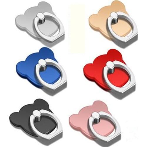 Reusability Bear 360 Degree Finger Ring Smartphone Stand Holder Mobile Phone Holder Stand For iPhone Huawei All Smart Phone