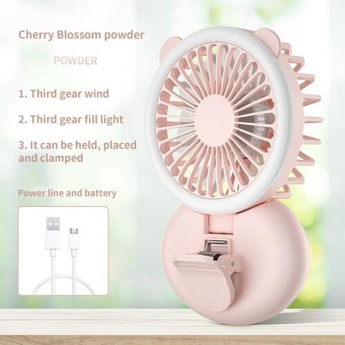 Portable Usb Table Fan Clip-on Type Rechargeable Mini Desk Fan 360 Degree Rotation 3 Speeds Adjustable Clip-on Fan#dg4