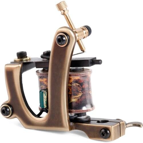 2019 Professional Tattoo Machine 10 Wrap Coils Copper Frame Tattoo Machine Liner Manual Tattoo Machine