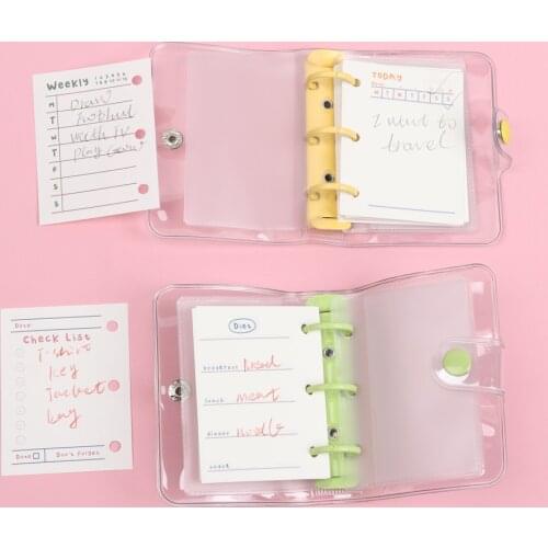 60/80Sheet 3 Holes Mini Business Loose Leaf Notebook Refill Spiral Binder Index Page Daily List Inner Pages ToDo List Stationery