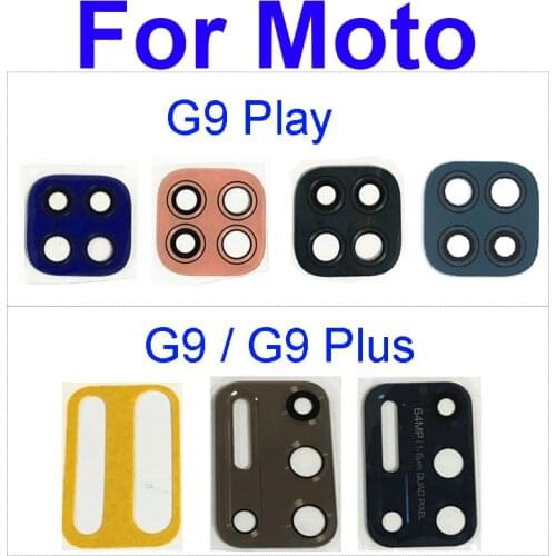 Back Camera Lens Glass For Motorola Moto G9 Plus Play Rear Camera Lens Glass With Adhesive Sticker Replacement Repair Parts