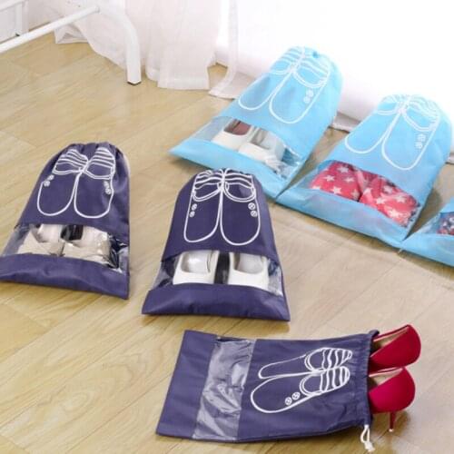 Convenient Travel Storage Bag Sorting Shoe Bag Pouch Tote Drawstring Shoe Organizer Dust Bag For Home Shoes Hanging Storage Bags