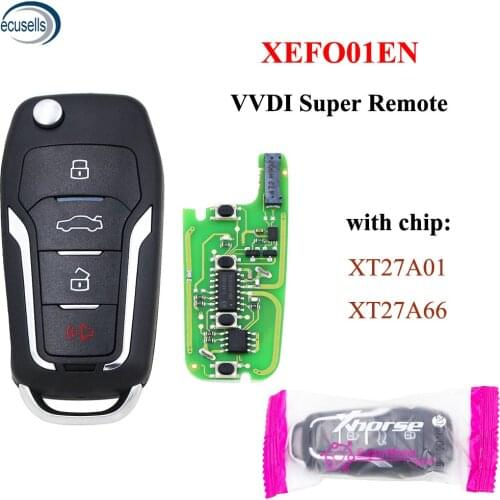 XEFO01EN VVDI Super Remote with XT27A01 XT27A66 Chip Work for VVDI2 /VVDI MINI Key Tool