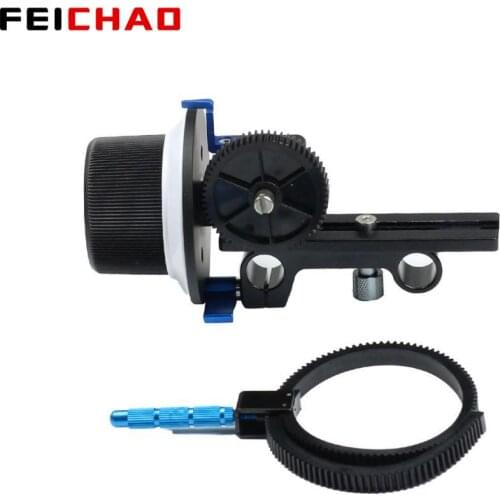 Accurate Focusing Follow Focus F1 with Gear Ring Belt for Canon Nikon Sony Lens DSLR Camera and Camcorder for 15mm Rod Rig