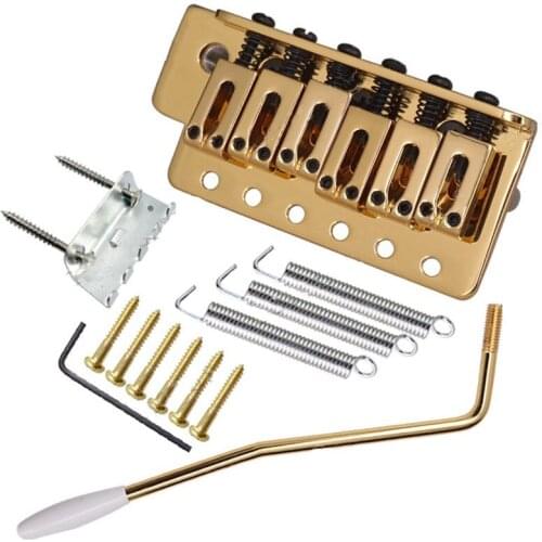 Golden 6 Strings Electric Guitar Bridge Guitar accessories Parts Musical instruments