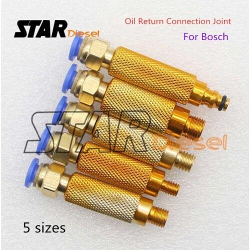 STAR diesel 5pcs Common Rail Injector External Oil Return Connection Joint 5 sizes Repair Diagnostic Tools ForBosch