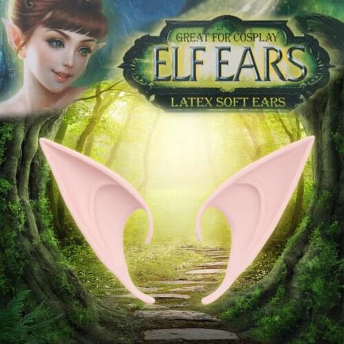 1Pair Elf Ears Halloween Cosplay False Ears Vampire Latex Soft Pointed Mysterious Fairy Ear Party Supplies DIY Decoration