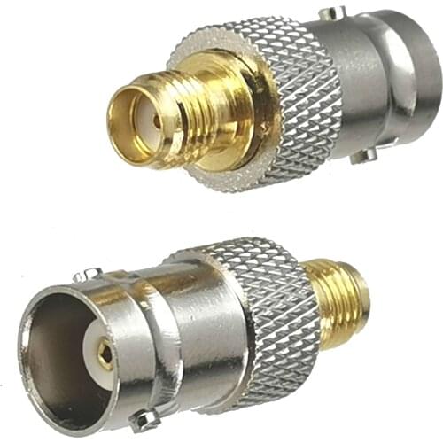 10pcs Connector Adapter SMA Female Jack to BNC Female Jack RF Coaxial Converter Straight New