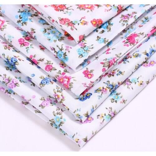 100*150cm Begonia Floral Poplin Fabric Womans Dress Childrens Skirt DIY Sewing Material Home Decoration Tablecloths