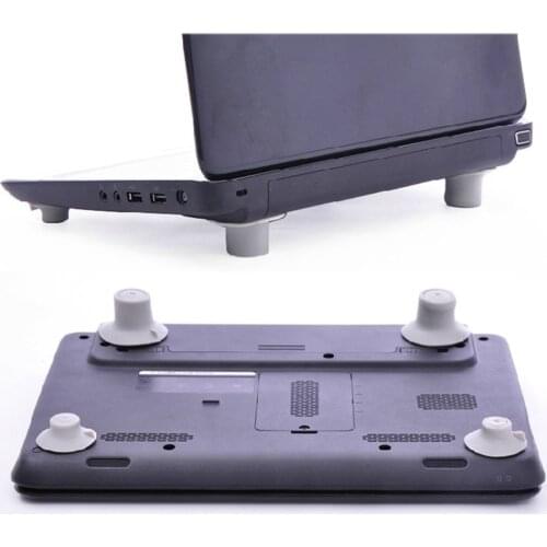 4pcs/set Notebook Computer Foot Pad Portable Heat Dissipation Protective Cover Anti-drop Non-slip Insulating Silicone Pad