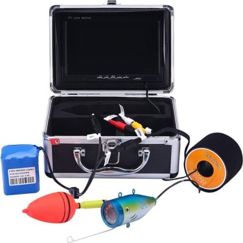 50m Cable 7" Monitor HD 1000TVL IP68 Waterproof Camera With 12pcs LED Lights Fish Finder Underwater Fishing Camera DVR