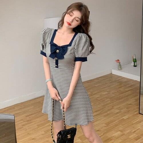 Модные платья в клетку CBAFU China At AliExpress