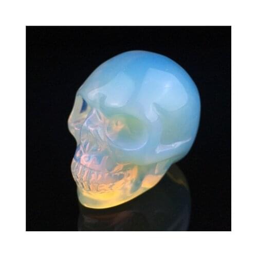 Natural crystal opal skull, crystal pendant