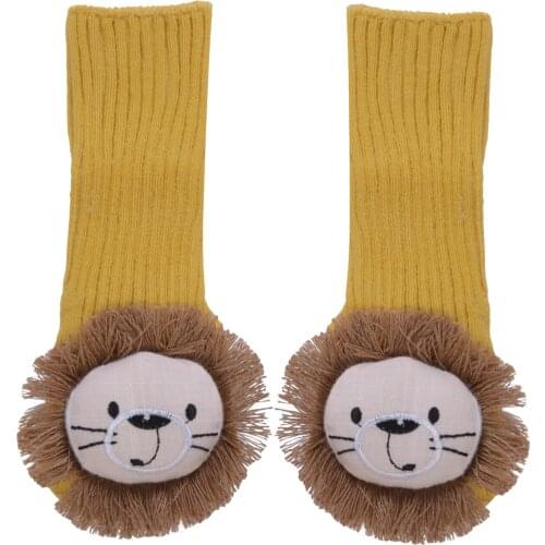 Baby Foot Socks Kids Newborn Baby Cartoon 3D Animals Anti-slip Tights Shoes Boots Floor Slipper Bowknot Stockings 0-3T Baby