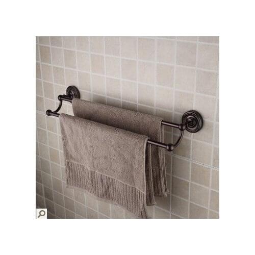 Activity custom double pole bathroom accessories bathroom hardware towel rack copper rotating perforated double copper towel bar