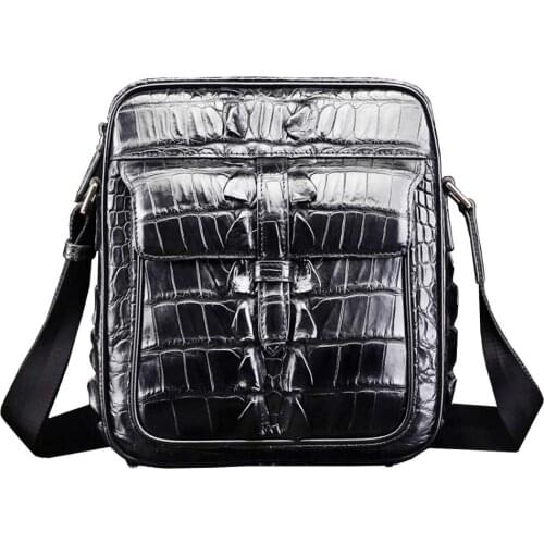 Eyu Thai crocodile leather mans one-shoulder bag business leisure large capacity crocodile leather man bag vertical men bag