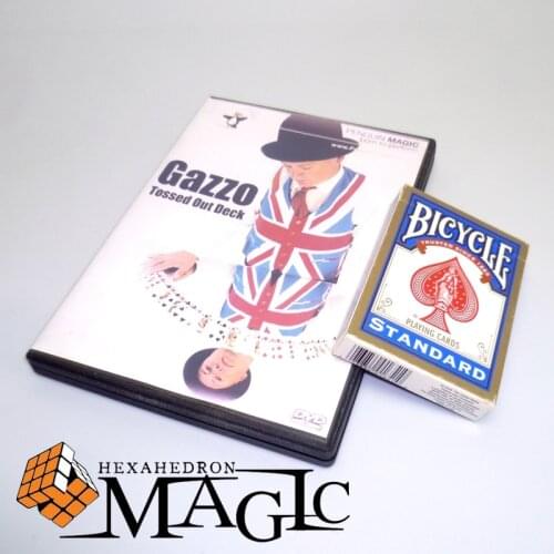 Gazzo Tossed Out Deck with Deck) by Gazz close-up street stage card magic tricks products toys / free shipping