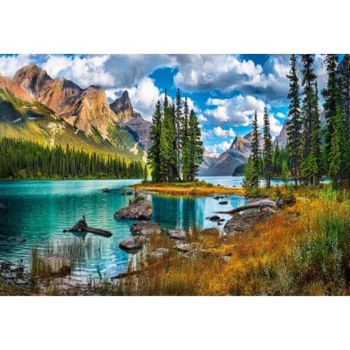 JMINE Div 5D natural lake clouds Mountain tree Full Diamond Painting cross stitch kits art Scenic 3D paint by diamonds