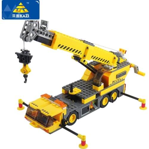 380+pcs City Series Building Blocks 3D Crane Model Blocks Assembly DIY Construction Bricks Building Toys For Children Kids Gift