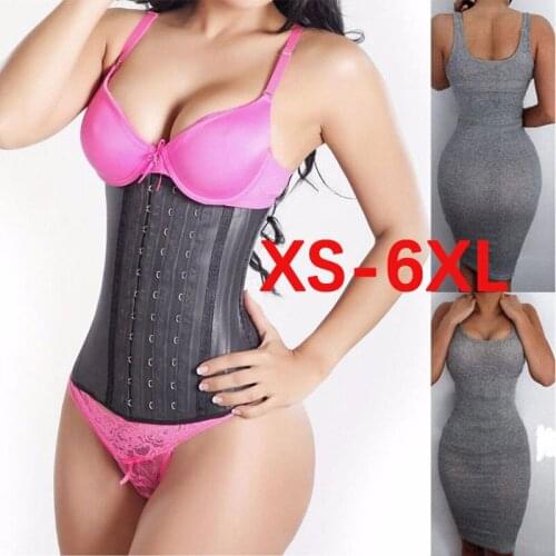 Women Shapewear Corset Weight Loss Body Shaper Latex Waist Trainer Cincher Trimmer Hourglass Belt Long Torso Fajas 9 Steel Bone