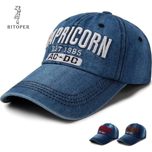 RITOPER Baseball Cap Men Women Snapback Hat Women Vintage Baseball Cap Children Kids Casquette Dad Parent-child Hat Gorras Denim