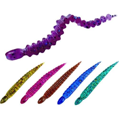 New 10pcs/lot 7.5cm 1.3g PVC soft bait worm soft fishing lure Artificial rubber Earthworm baits Flexible Lures Pesca Jig Trout J