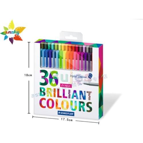 Staedtler Secret Garden 15/36 color Fine writing brush line drawing graffiti pen color suit bright color triangular penholder