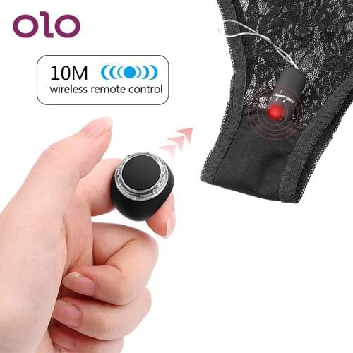 OLO Panty Vibrator Wearable Bullet Vibrator 10 Frequency Finger Ring Wireless Remote Control Sex Toys for Women Masturbation