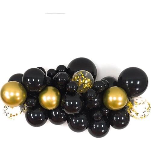 DIY Balloons Garland Black Blue Chrome Gold Metal Chrome Balloon Garland Wedding Party Decor Baby Shower Supplies