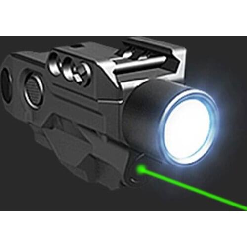 Defense guns green laser sight USB rechargeable laser flashlight combo shocking laser pointer for Handgun