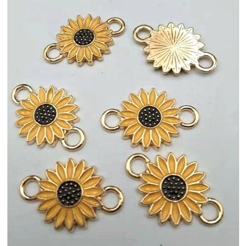 New 10pcs flower charm enamel charm for jewelry making earring pendant necklace and bracelet charms