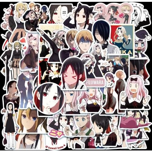 50pcs Cartoon Animation Kaguya-sama Love Is War Stickers For Suitcase Snowboard Car Skateboard Laptop Decals stickers toys