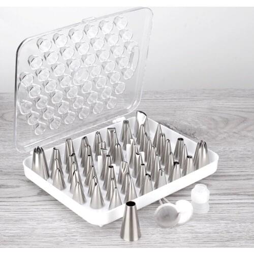 52 Stainless Steel Decorating Mouth Set Dessert Cream Mouth Cake Baking Tools Decorating Tools