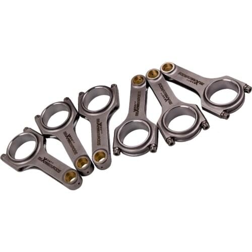6x H-Beam Connecting Rods Conrods Pleuel for BMW N54B30 3.0 E90 E91 E92 Turbo 145mm Genuine ARP 2000 3/8" bolts
