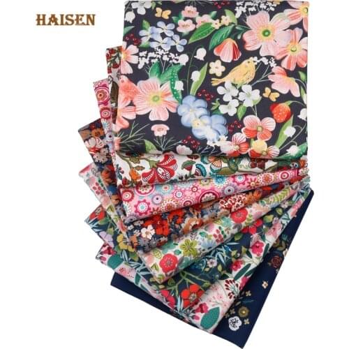 8pcs/lot,Gorgeous Floral Printed Patchwork Cloth,Twill Cotton Tissue Fabric, DIY Sewing&Quilting Textile Material For Baby&Child