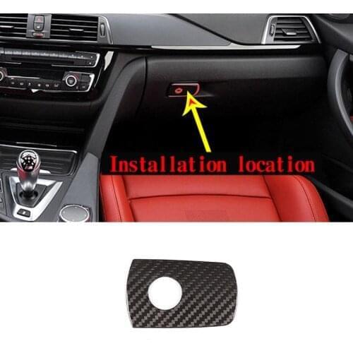 Real Carbon Fiber Accessories Passenger Storage Box Decoration Trim For BMW F80 F82 F83 M3 M4 2014-2018 1 Pcs
