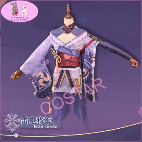 Anime Genshin Impact Raiden Shogun Baal Game Suit Kimono Uniform Cosplay Costume Carnival Halloween Outfit For Women NEW