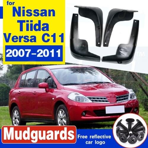 For Nissan Tiida Versa C11 2007-2011 Hatch 2012 Hatchback Latio Splash Guards Mud Flap Mudguards Fender 2008 2009 Car Mud Flaps