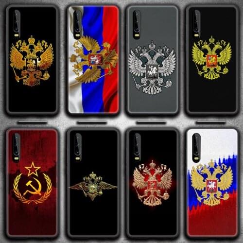 Russia Flag national emblem Phone Case for Huawei P20 P30 P40 lite E Pro Mate 30 20 Pro P Smart 2020 P10