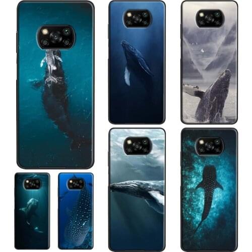 Ocean Whale Shark Swimming For POCO F3 F1 F2 M3 X3 Pro Phone Case For Xiaomi Mi 11 Lite Ultra 10T Pro Mi Note 10 Lite